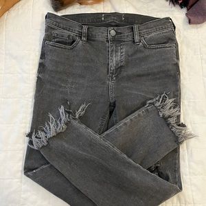 Free People Fringe Bottom Jeans